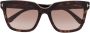 TOM FORD Eyewear Zonnebril met schildpadschild design Bruin - Thumbnail 1