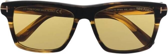 TOM FORD Eyewear Zonnebril met schildpadschild design Bruin