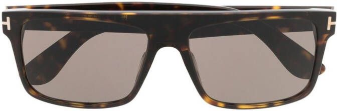 TOM FORD Eyewear Zonnebril met vierkant montuur Bruin