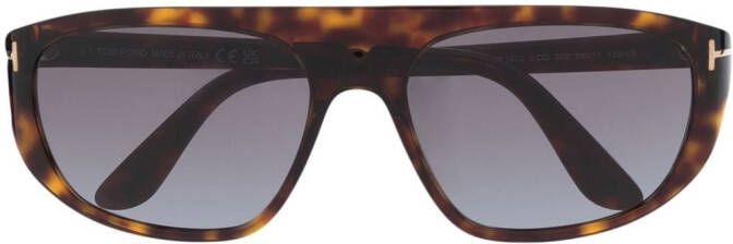 TOM FORD Eyewear Zonnebril met vierkant montuur Bruin
