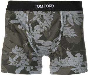 TOM FORD Boxershorts met bloemenprint Groen