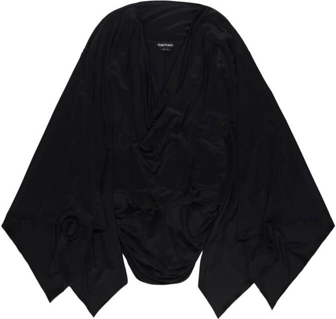 TOM FORD Gedrapeerde blouse Zwart