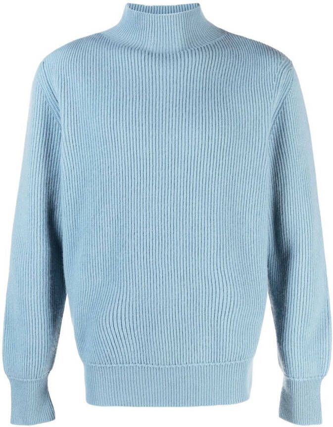 TOM FORD Ribgebreide trui Blauw