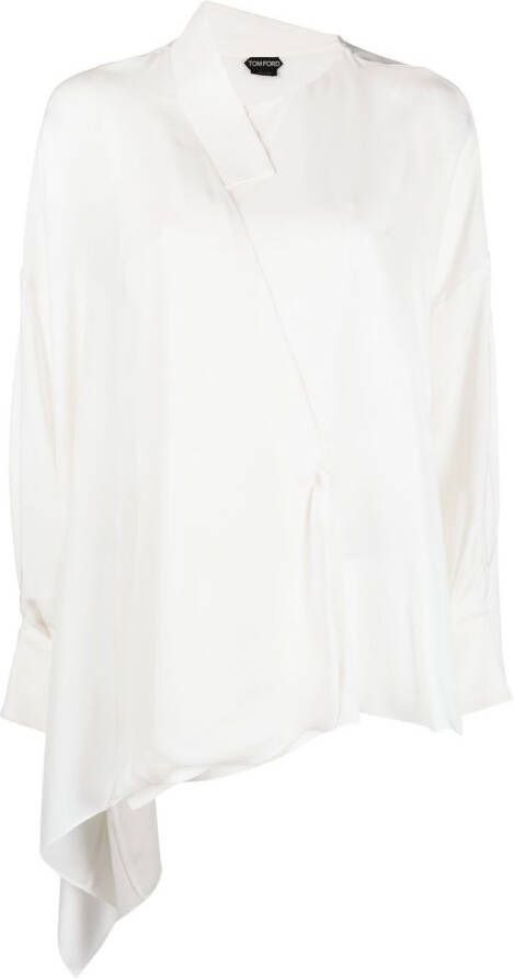 TOM FORD Asymmetrische blouse Beige