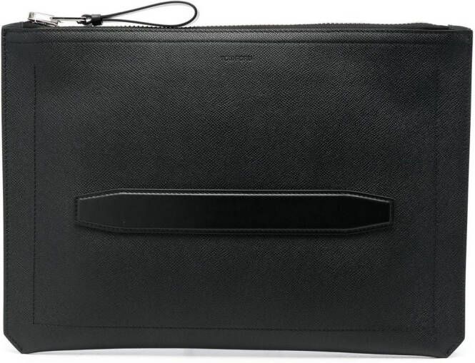 TOM FORD Leren clutch Zwart