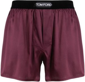 TOM FORD Boxershorts met logopatch Rood