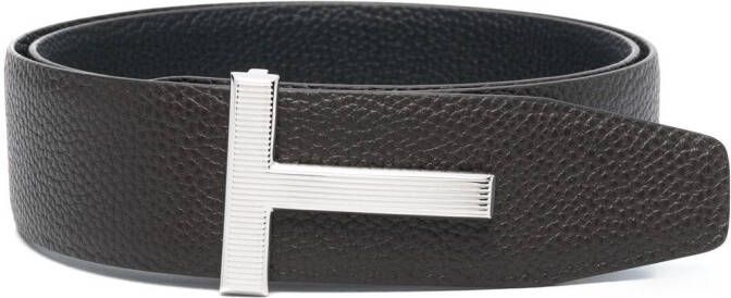TOM FORD Riem met logoplakkaat Bruin
