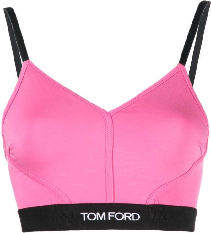 TOM FORD Bralette met logo afwerking Roze