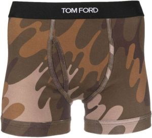 TOM FORD Boxershorts met camouflageprint Bruin