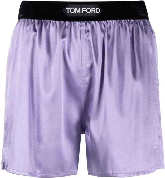TOM FORD Shorts met logoband Paars