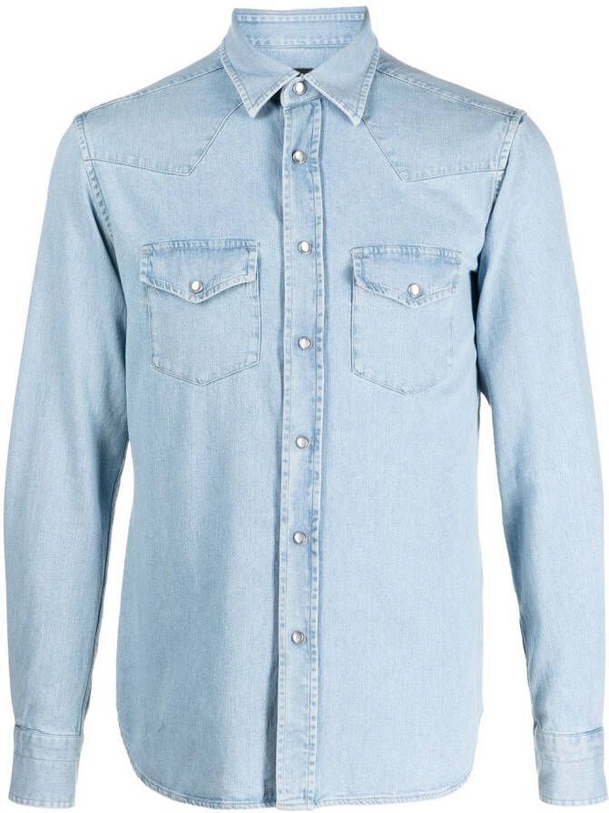 TOM FORD Denim overhemd Blauw