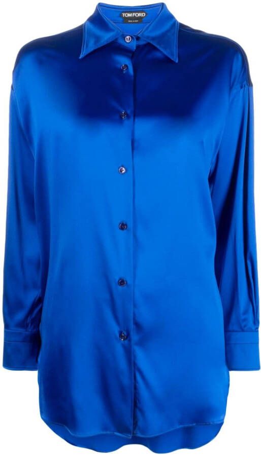 TOM FORD Zijden blouse Blauw