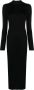 TOM FORD Maxi-jurk met col Zwart - Thumbnail 1