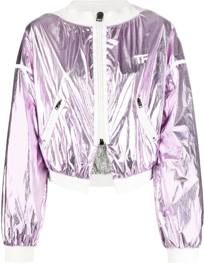 TOM FORD Cropped bomberjack Roze