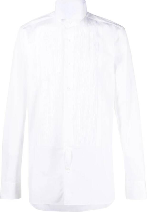 TOM FORD Overhemd met geplooide bies Wit