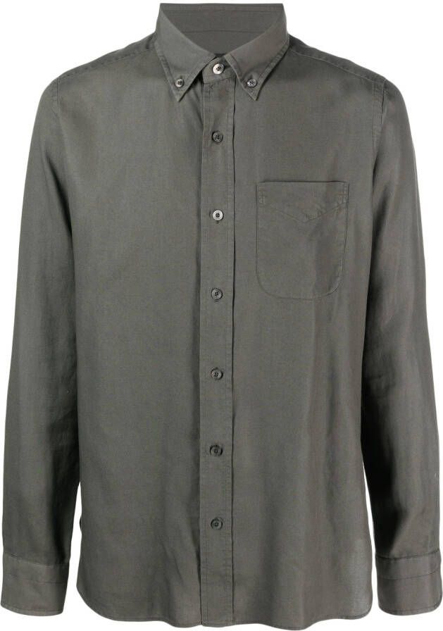 TOM FORD Overhemd met klassieke kraag Groen