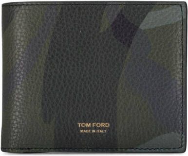 TOM FORD Portemonnee met camouflageprint Zwart