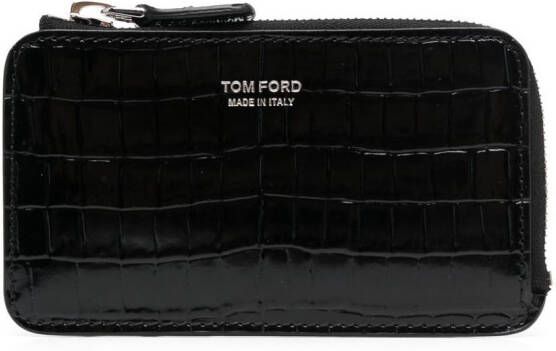 TOM FORD Portemonnee met logoprint Zwart