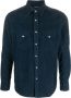 TOM FORD Ribfluwelen overhemd Blauw - Thumbnail 1