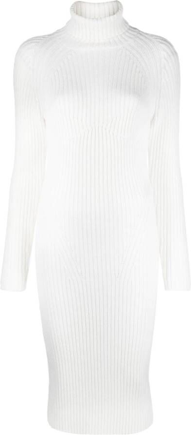 TOM FORD Ribgebreide jurk Wit