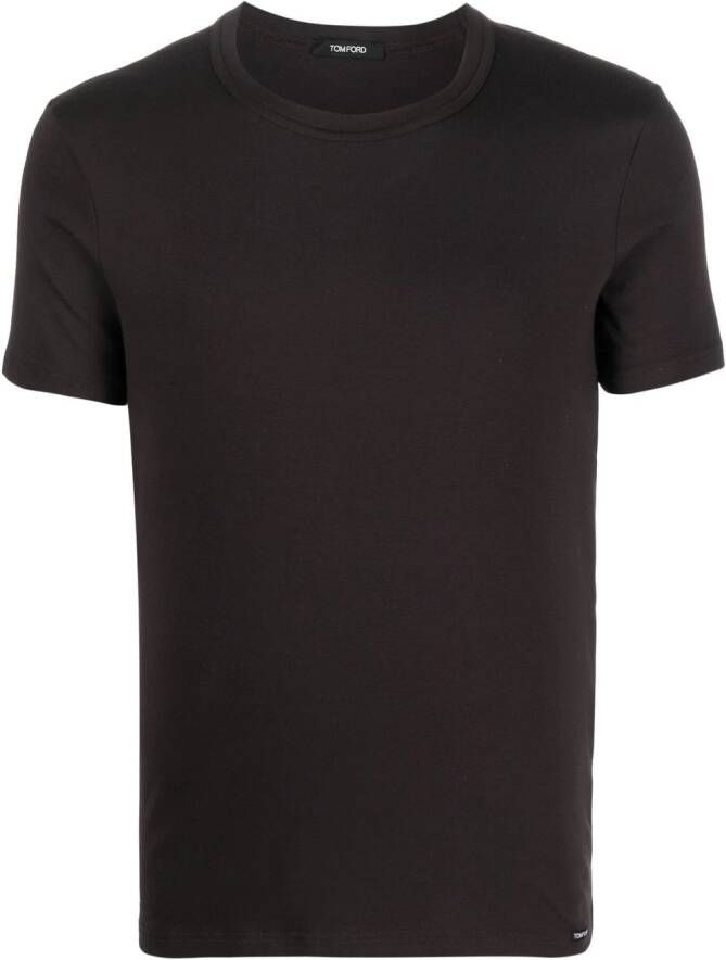 TOM FORD T-shirt met ronde hals Bruin
