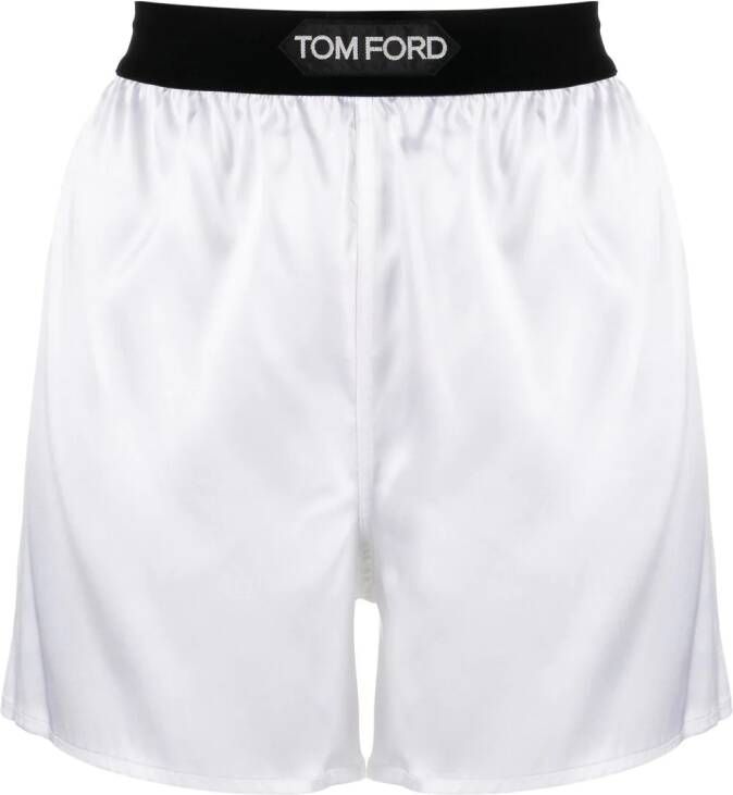 TOM FORD Satijnen boxershorts Wit
