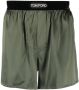 TOM FORD Satijnen boxershorts Groen - Thumbnail 1