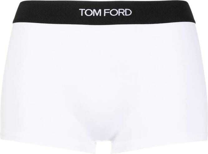 TOM FORD Shorts met geborduurd logo Wit