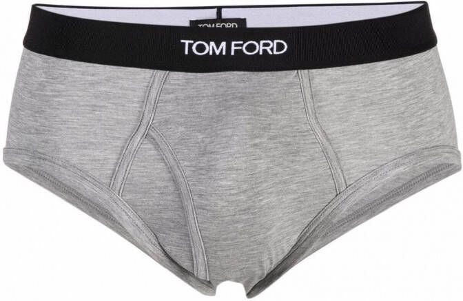 TOM FORD Slip met logo tailleband Grijs