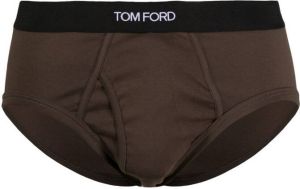TOM FORD Slip met logo tailleband Groen
