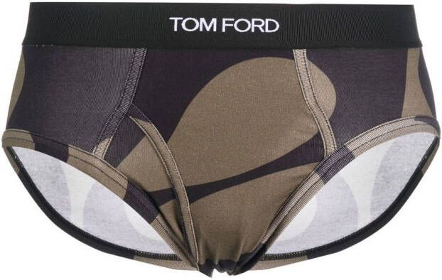 TOM FORD Slip met logoband Zwart