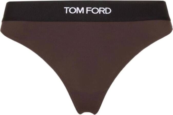 TOM FORD String met logoband Bruin