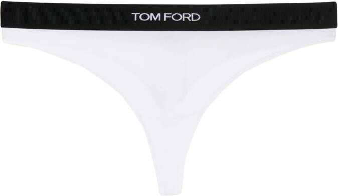 TOM FORD String met logoband Wit