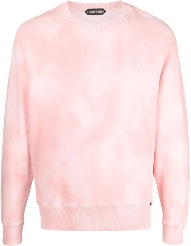 TOM FORD Sweater met tie-dye print Roze
