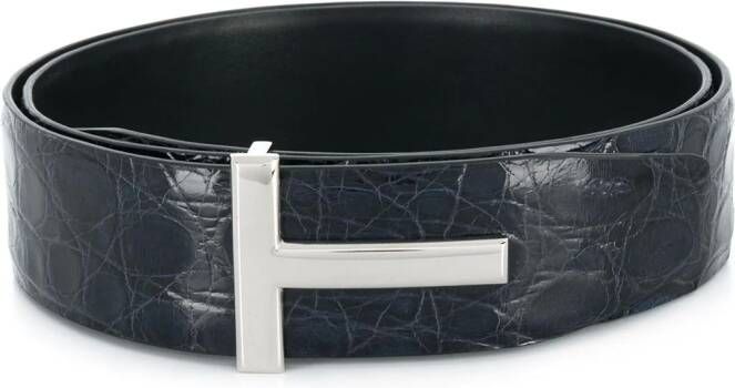 TOM FORD T-bar riem Blauw