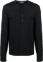 TOM FORD T-shirt met knoopsluiting Zwart - Thumbnail 1