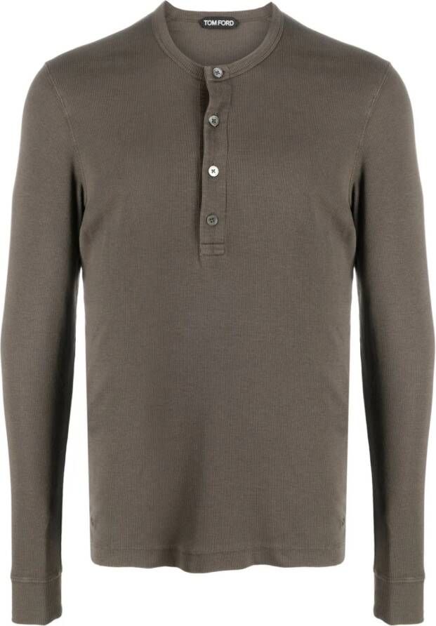 TOM FORD T-shirt met lange mouwen Bruin
