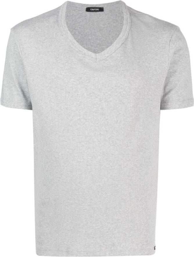 TOM FORD T-shirt met V-hals Grijs