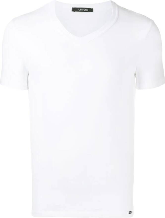 TOM FORD T-shirt met V-hals Wit