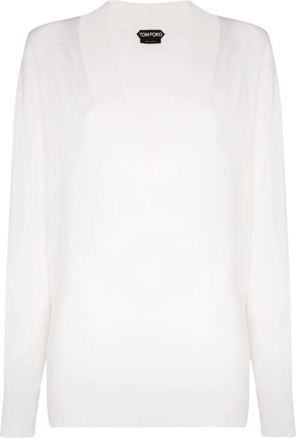 TOM FORD Trui met V-hals Wit