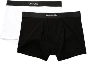 TOM FORD 2-pack boxershorts met logoband Zwart
