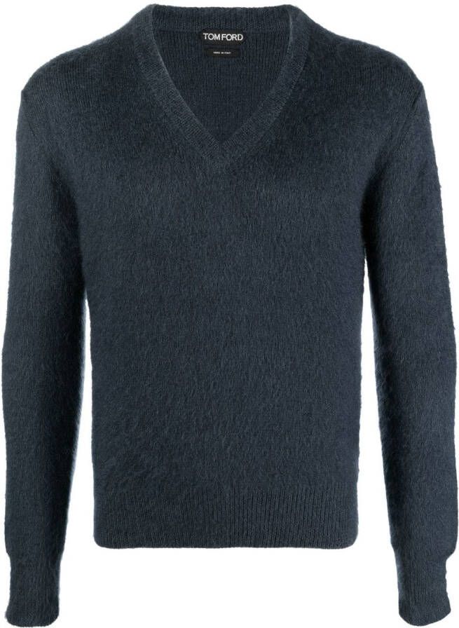 TOM FORD Trui met V-hals Blauw