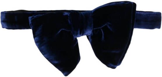 TOM FORD Fluwelen vlinderdas Blauw