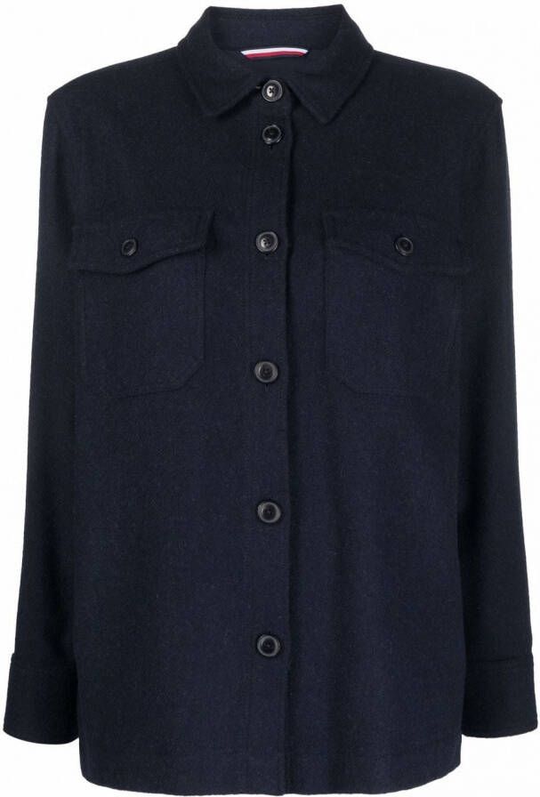 Tommy Hilfiger Button-down shirtjack Blauw