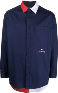 Tommy Hilfiger Overhemd met colourblocking Blauw