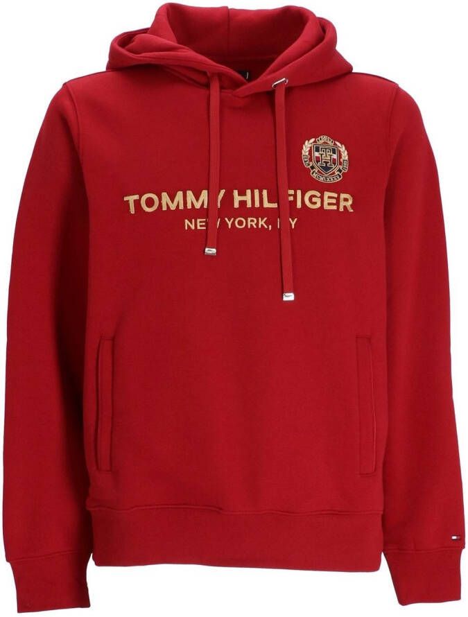 Tommy Hilfiger Hoodie met geborduurd logo Rood