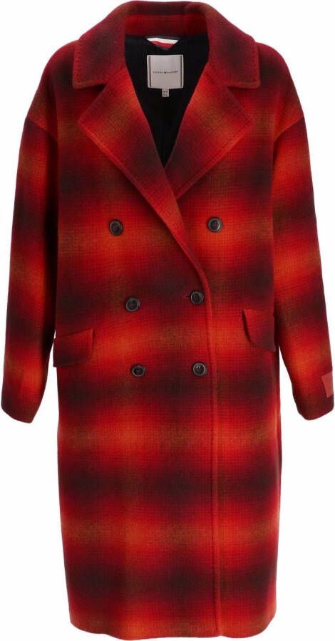 Tommy Hilfiger Geruite jas Rood