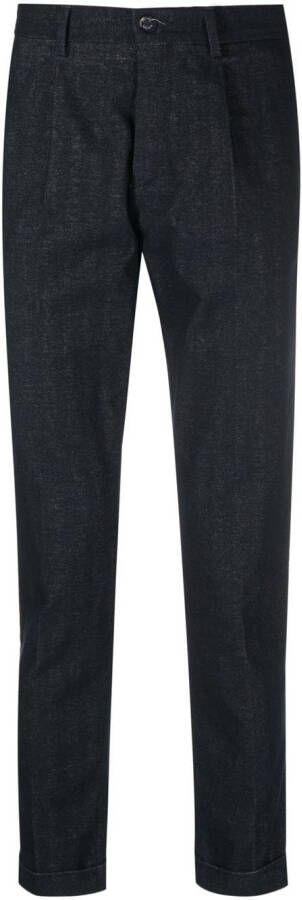 Tommy Hilfiger Broek met visgraatpatroon Blauw