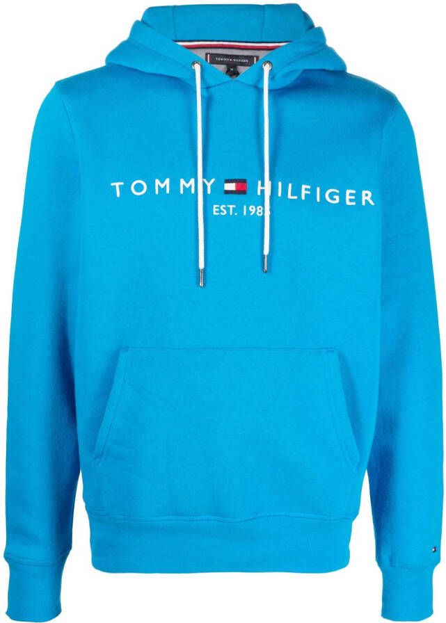 Tommy Hilfiger Hoodie met geborduurd logo Blauw