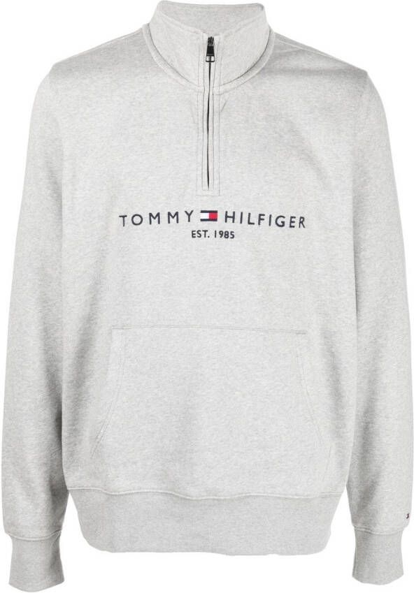 Tommy Hilfiger Hoodie met geborduurd logo Grijs